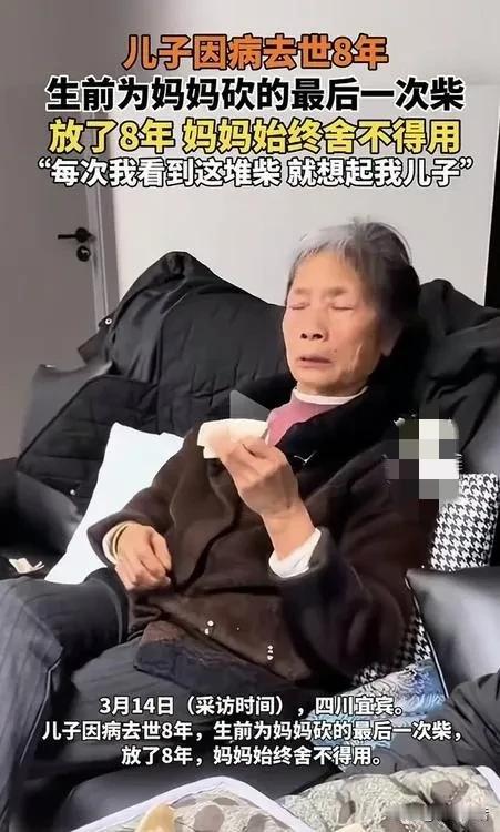 “我不会把这堆柴烧掉，它是儿子帮我砍好的！”四川宜宾，一妈妈晒出8年前堆成山没有