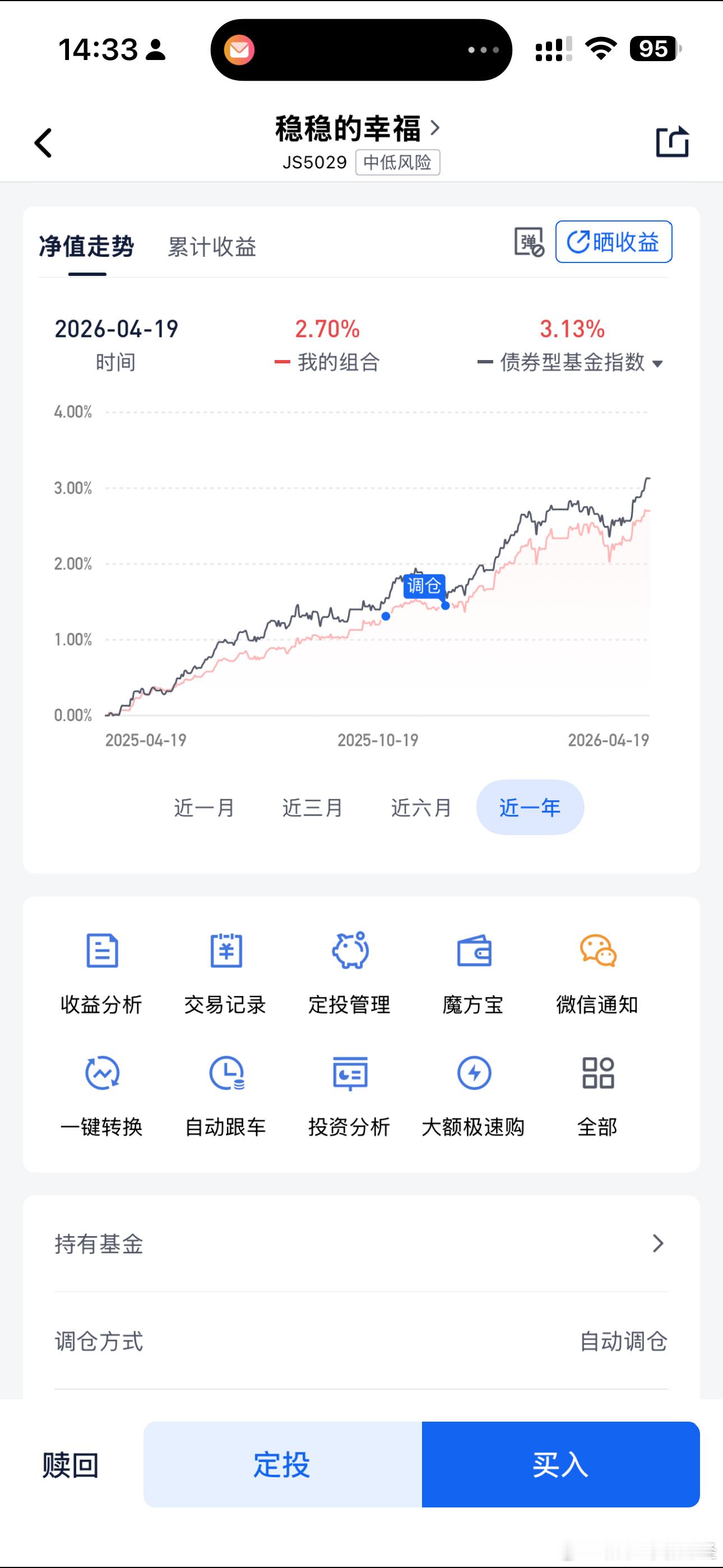 有人问帽子哥活钱放哪里？余额宝收益越来越低，瞄了一眼余额宝收益率还只有1%左右了