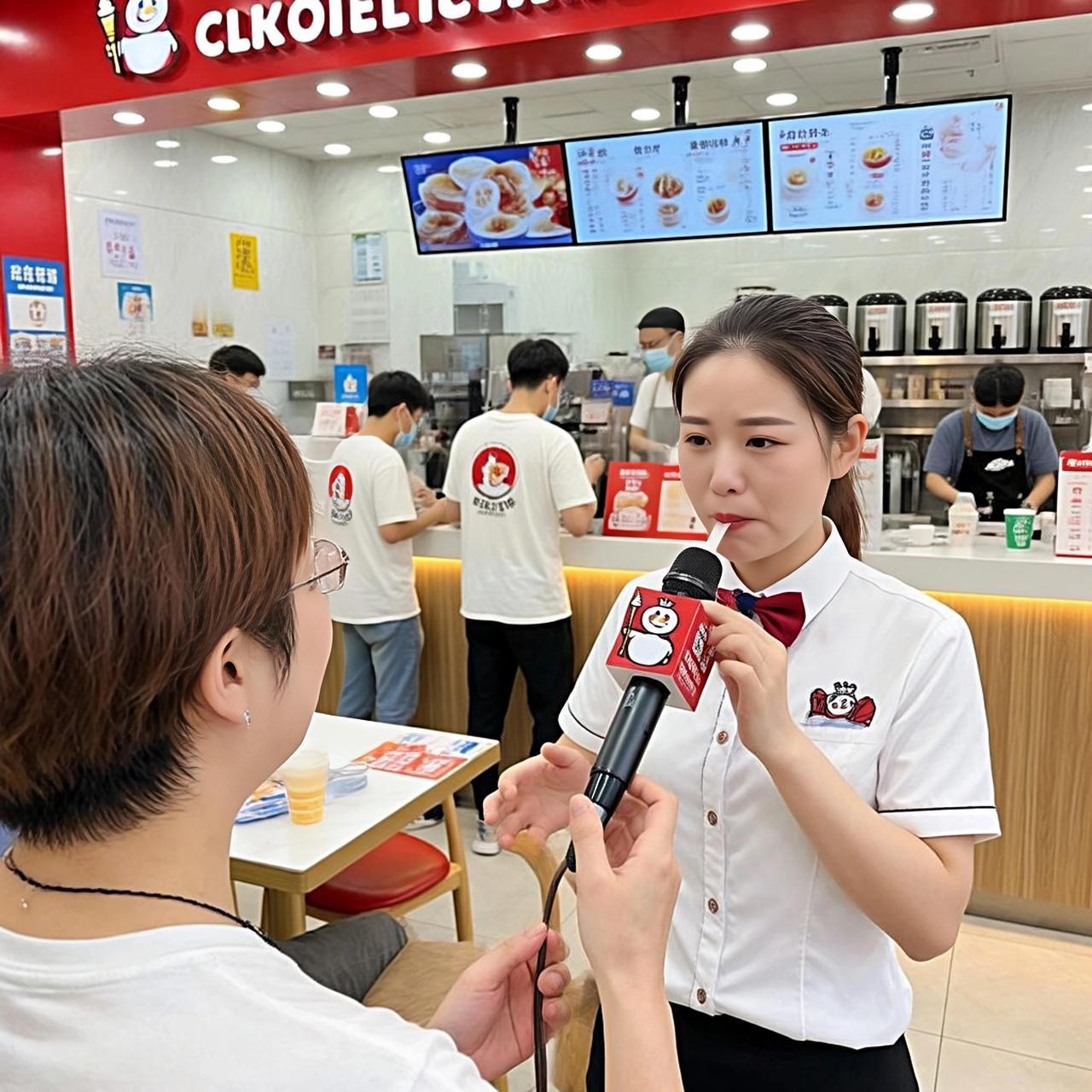 😜家人们谁懂啊！蜜雪冰城摊上大事啦🤣！有个顾客大哥/大姐，就因为人家店员小姐
