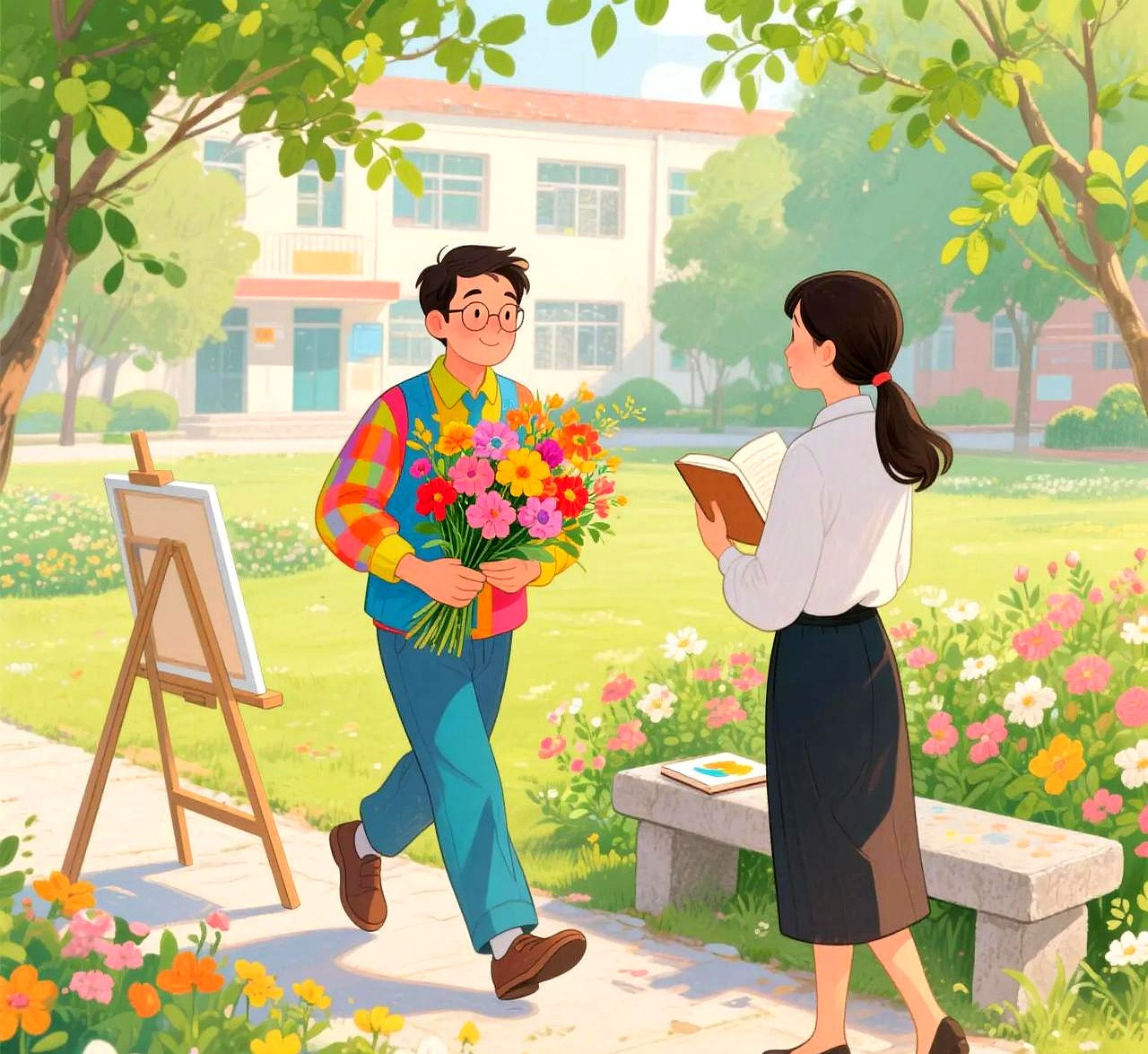 美术老师深夜撩骚已婚语文老师，结果被人家老公当场抓包。这瓜，够大！关键是，吃瓜群
