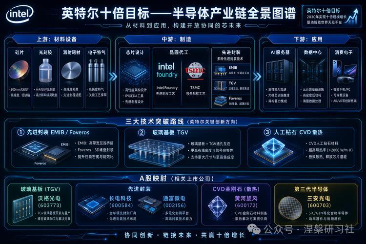 英特尔半导体映射（玻璃基板、先进封装、三代半导体）