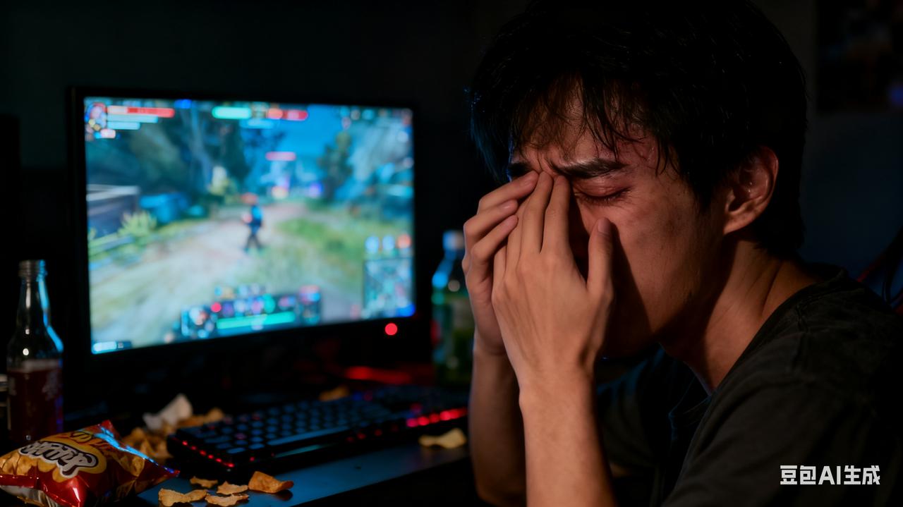 11月25日，浙江杭州市35岁男子小严又开始习惯性熬夜，睡前不玩一把游戏睡不着。
