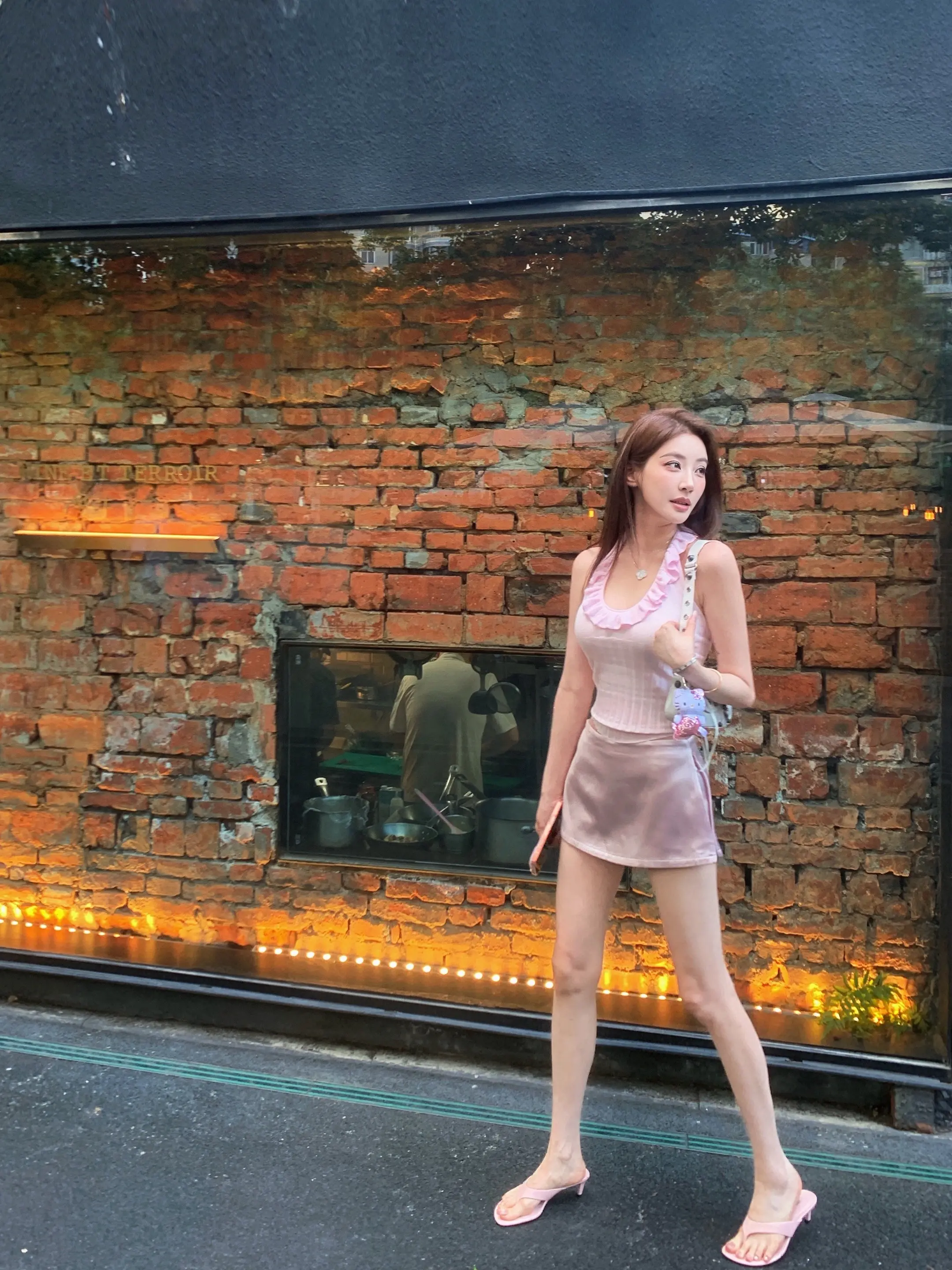 175女生穿搭温柔姐姐穿搭 高个子穿搭 今日份法式ootd 粉色穿搭氛围感