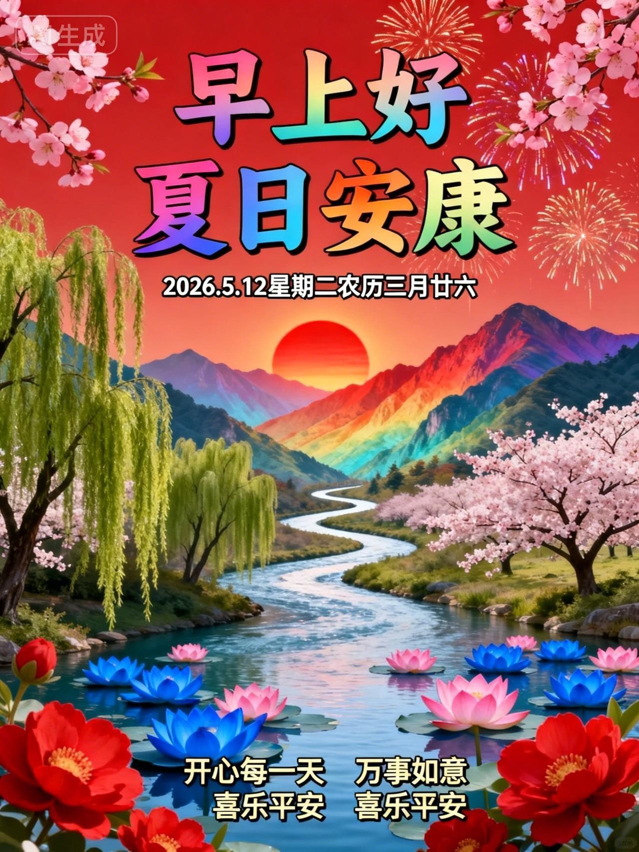 ²⁰²⁶/₀₅.₁₂ᴳᵒᵒᵈᵐᵒʳⁿⁱⁿᵍ[玫瑰]周二愉快·夏日安康