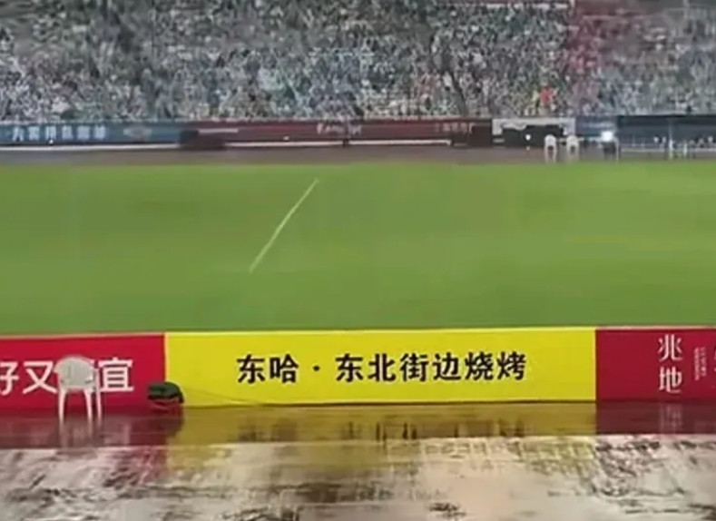 作为一个东北人，看到一家东北烧烤小店跟京东、喜力这些大品牌并列出现在苏超赛场上，