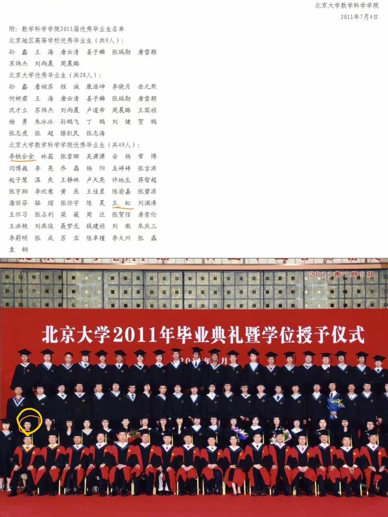 [鼓掌][鼓掌][鼓掌]北大毕业照意外出圈！王虹被抢风头，全网围观硬核名字