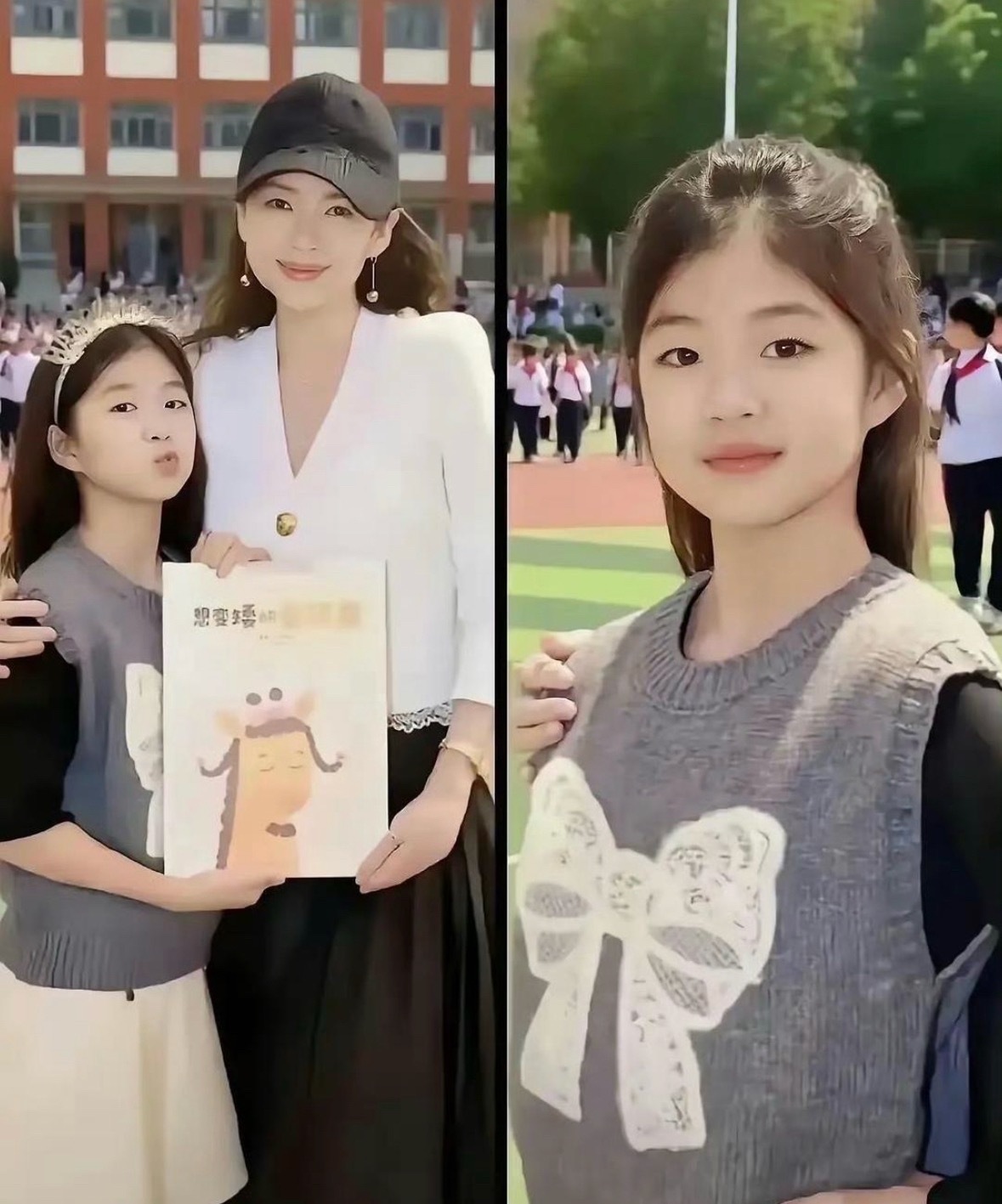 章子怡的女儿醒醒十岁了，长得好漂亮，像她妈妈