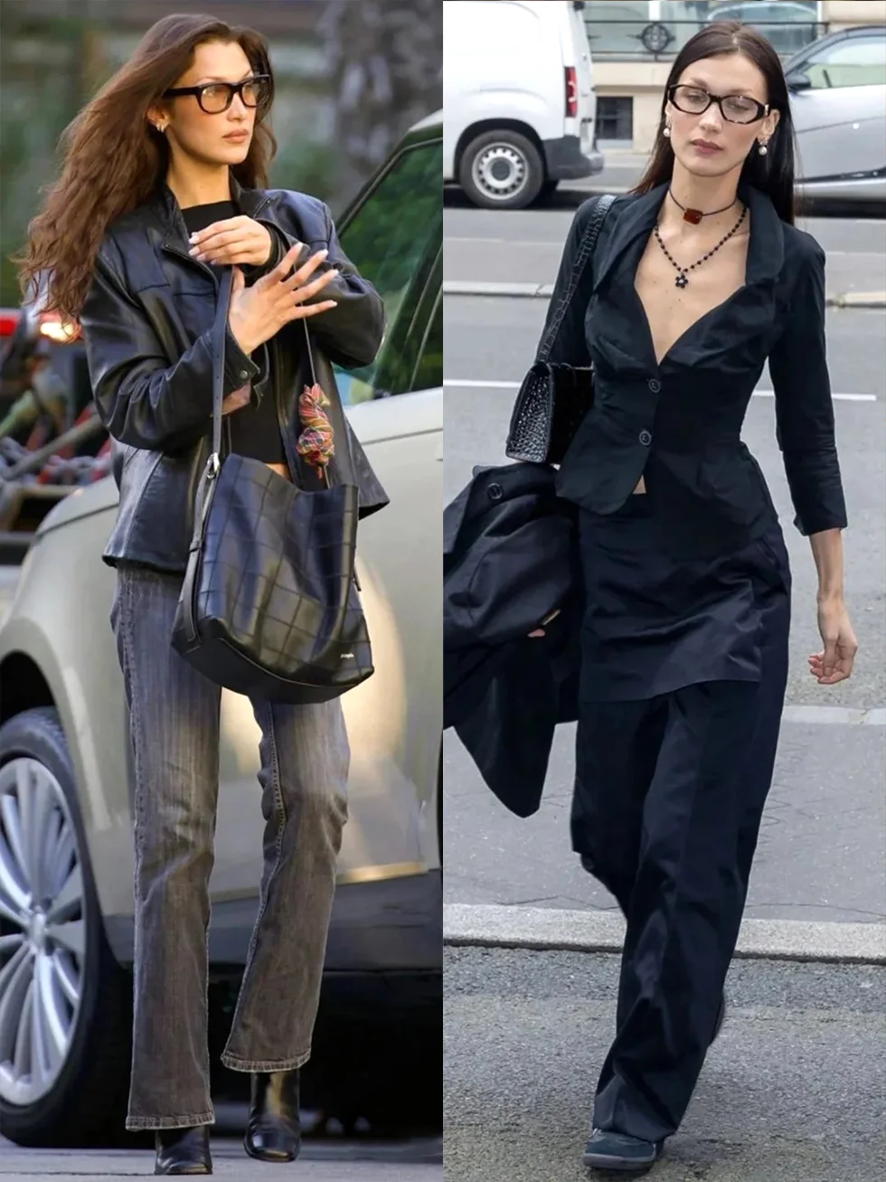 Bella Hadid街拍穿搭~随性又高级