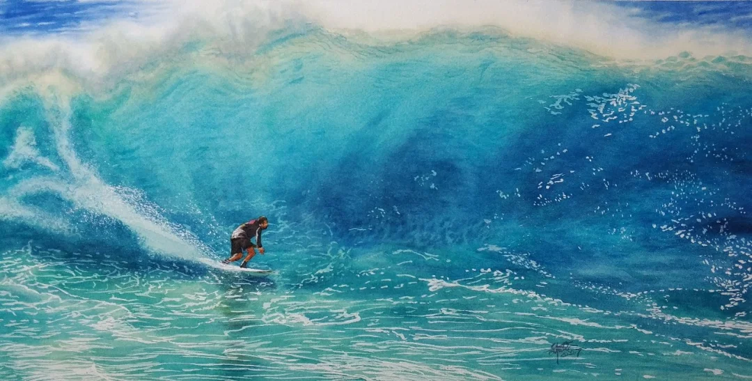 水彩 冲浪🏄