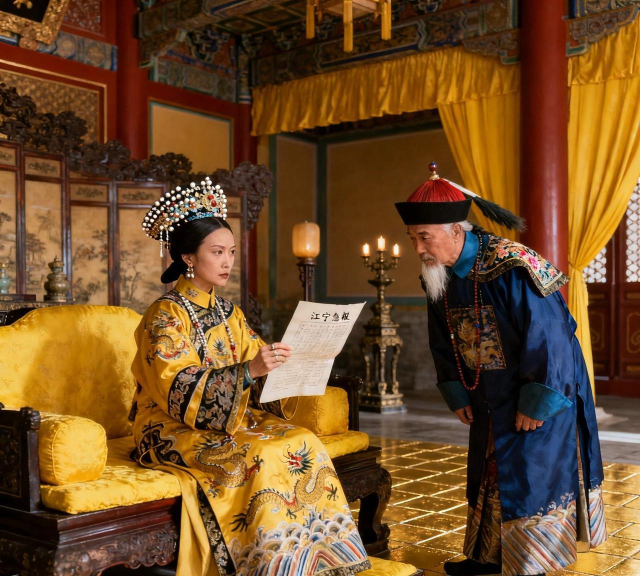 1870年秋，紫禁城养心殿内。慈禧捏着江宁急报，手指微抖，对曾国藩冷声道：“马新