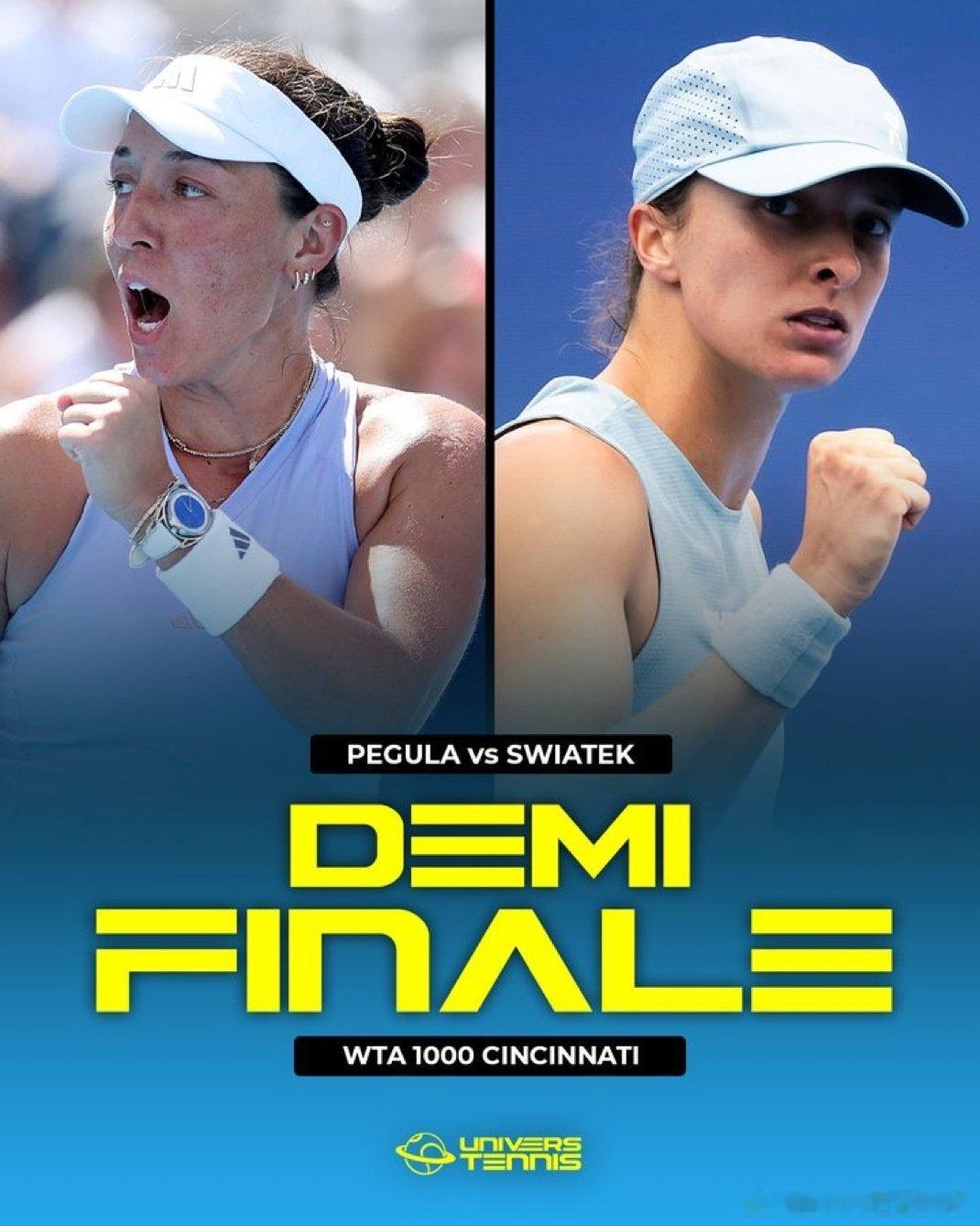 🚨辛辛那提WTA1000首场半决赛🇺🇸(3)佩古拉🇺🇸⚡️🇵🇱斯瓦泰克(7）⚔️交手记