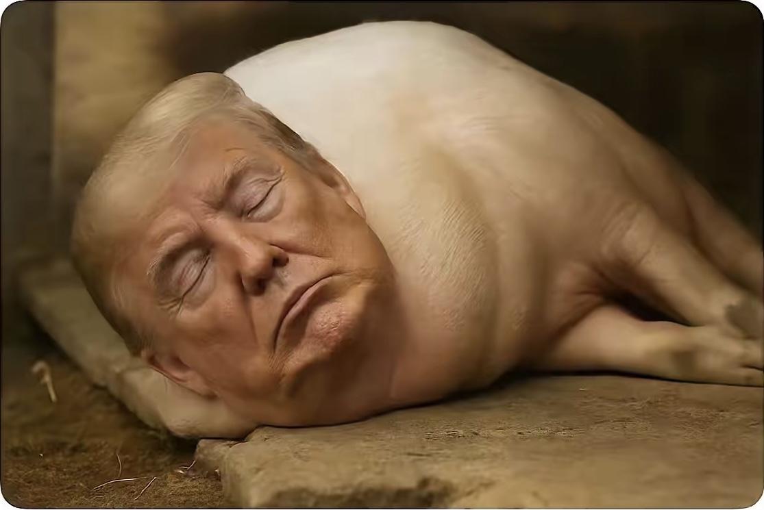 美国真能作：说总统是猪仔？近日，美国加州州长在社交平台发布的