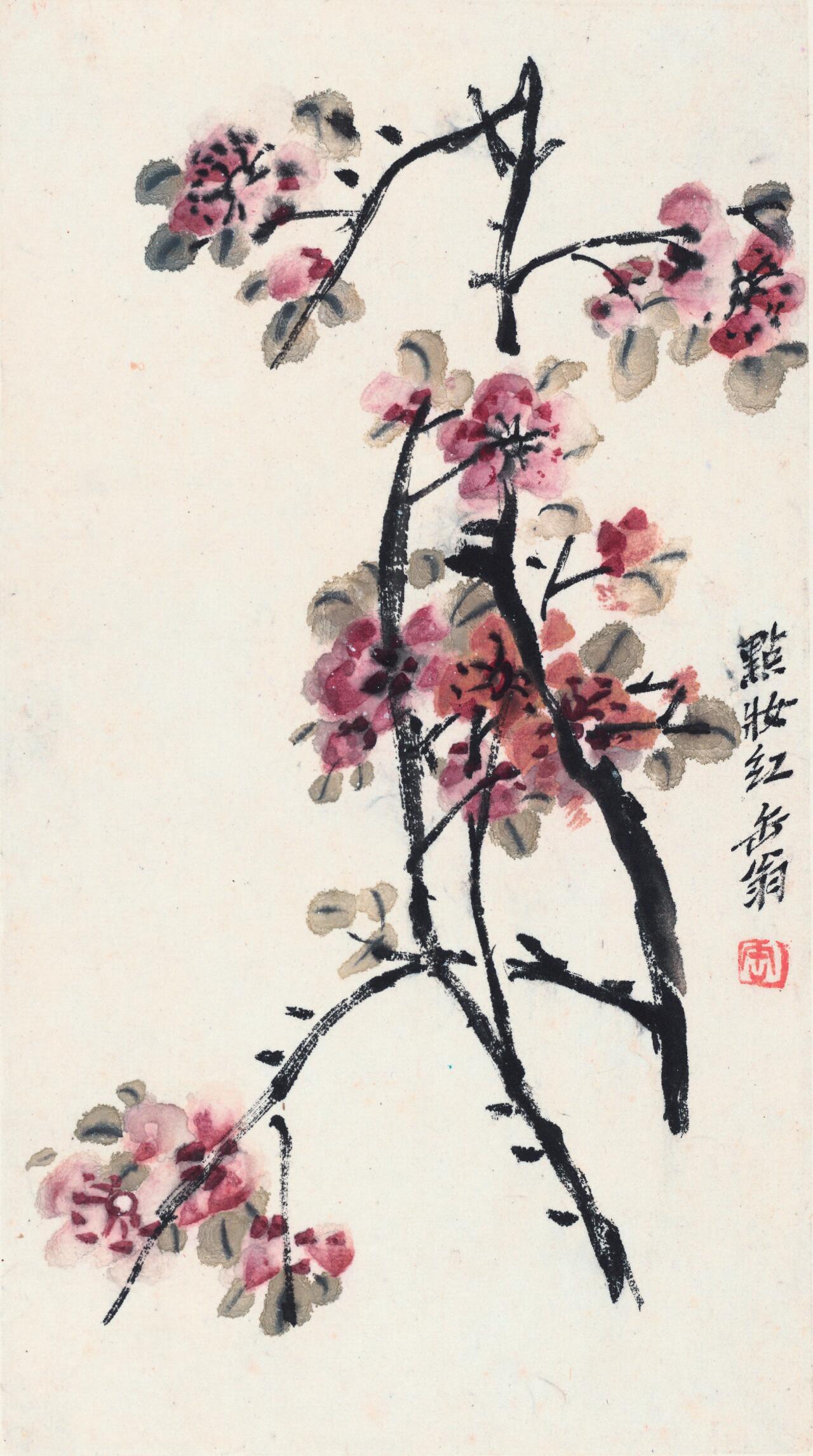【大写意，小清新，吴昌硕笔下的四季花开🌸】-图via.网络遇见艺术新城事