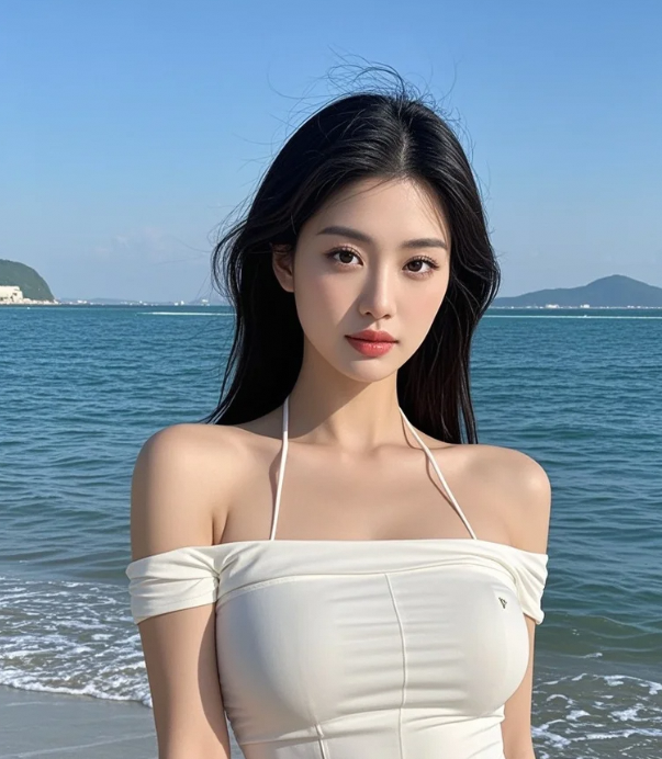 浪花与她共舞，定格成永恒的夏日瞬间