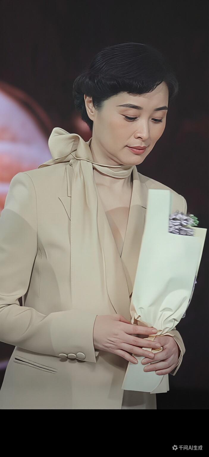 演员吴越的优雅气质，在娱乐圈独树一帜，她的书法比演技还要棒，年轻时陈建斌怎么会舍