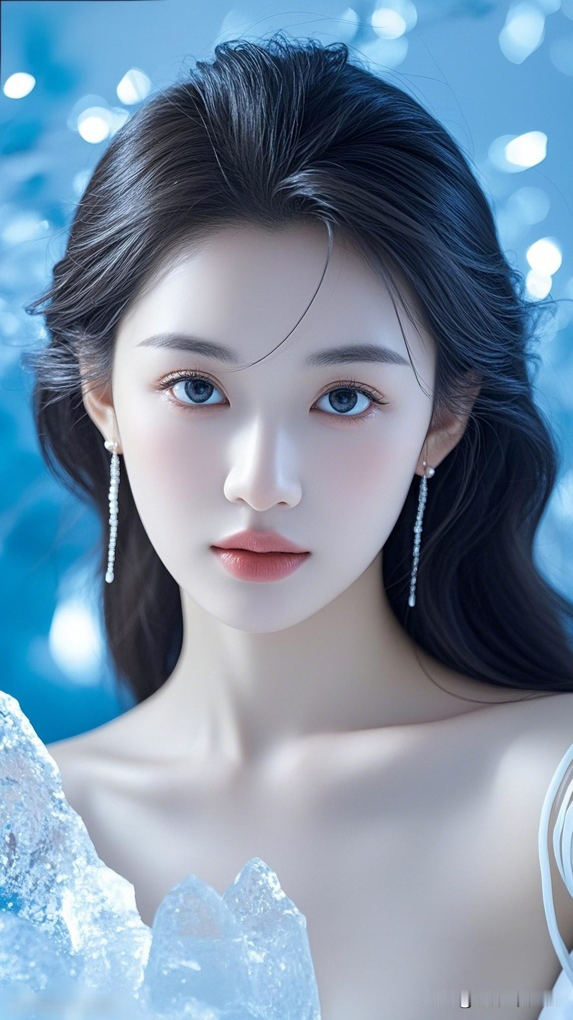 冰肌玉骨，冷艳如霜。什么样的穿搭可以成为气质女神?梦幻蓝调，冰肌玉骨，宛如冰雪