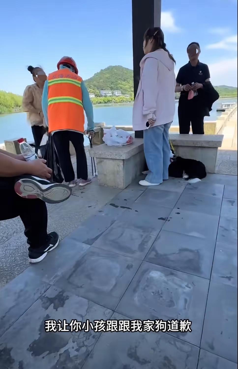 “我家狗比你家小孩金贵多了”浙江嘉兴，一女子的狗狗被小男孩踢了一脚，这可把她心疼