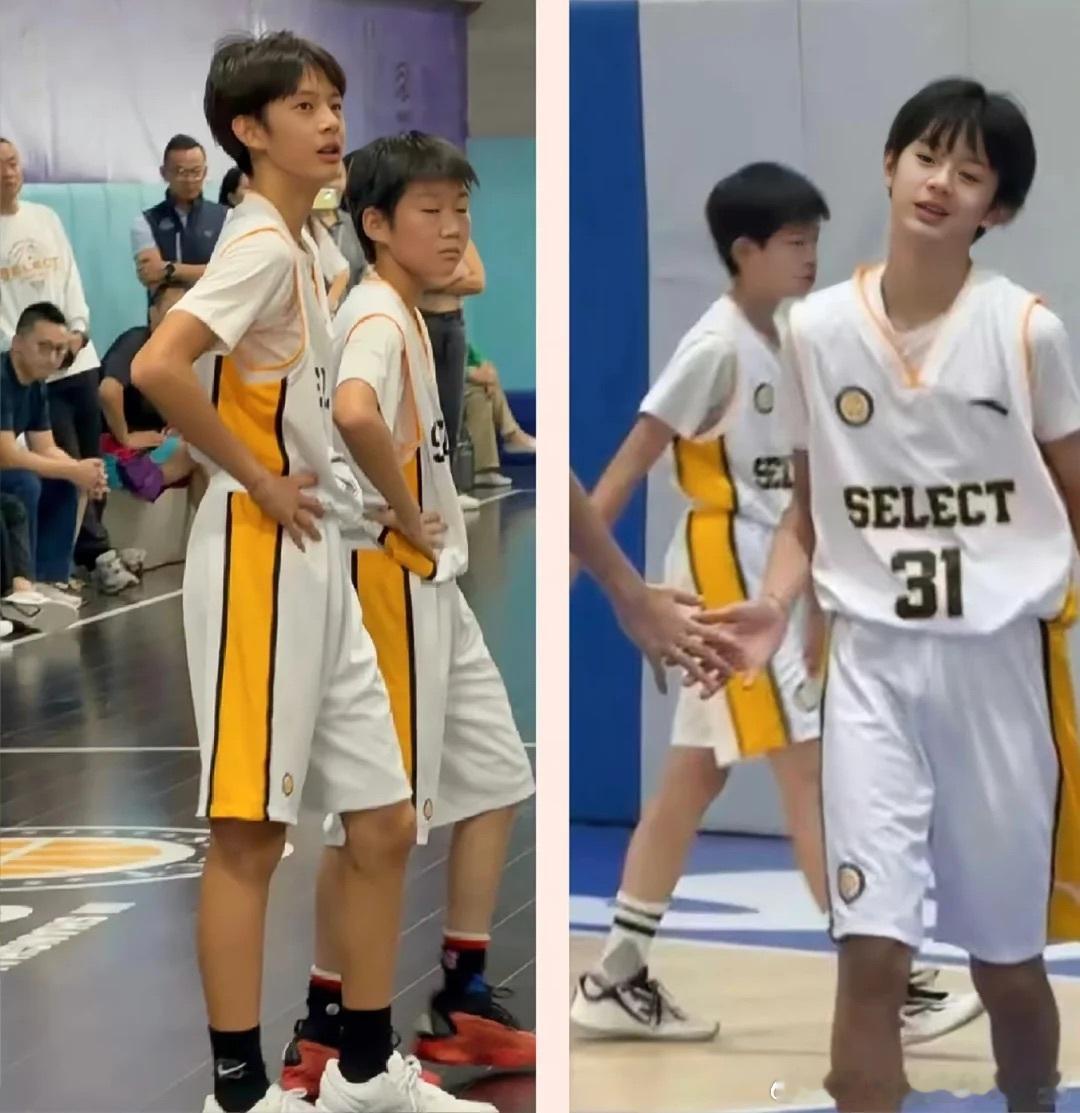 孙俪邓超的13岁儿子好帅呀儿子的脸感觉几乎是复刻娘娘啊，女儿虽然带了墨镜，但也是