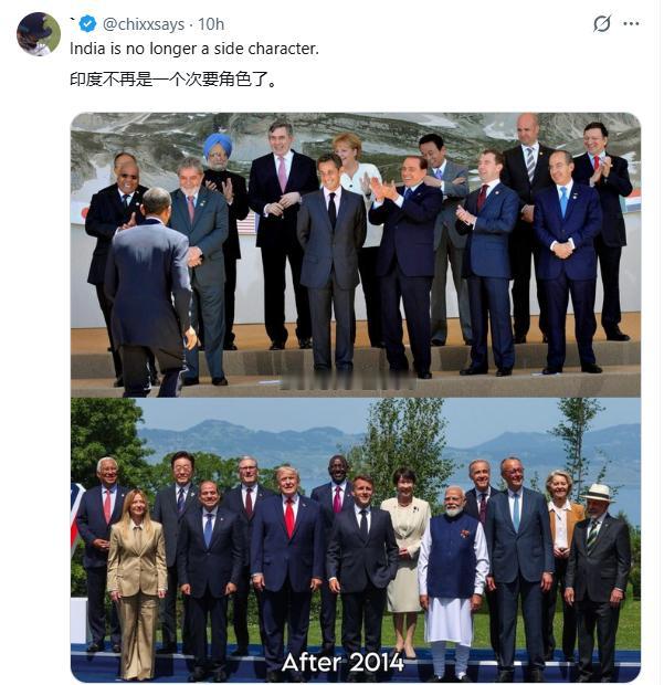 本次G7峰会，最尴尬的人当属印度总理莫迪，他好几次想搭讪特朗普，特朗普故意不搭理