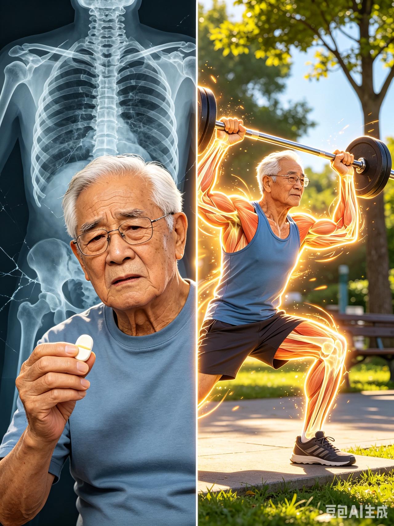 补钙多年一摔就骨折？医学界公认：光补不练，吃再多钙也留不住不少中老年朋友有个