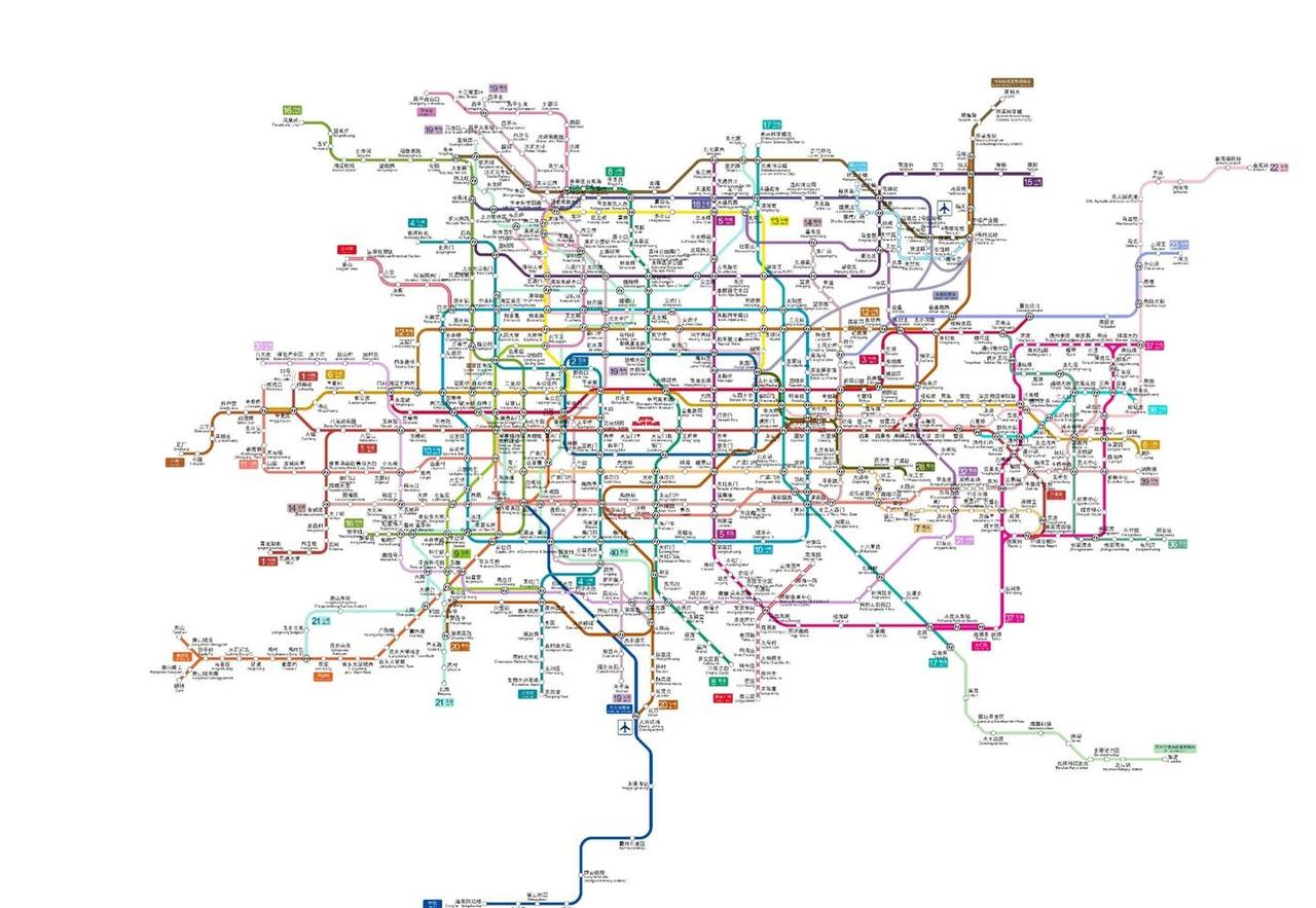 北京地铁未来规划（预测）北京地铁未来预测规划（railmapgen绘图）