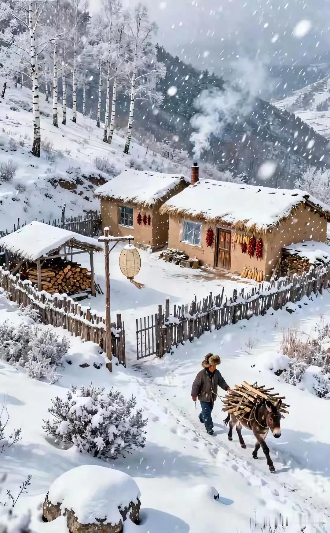 我对七十年代农村下大雪的场景记忆犹新。那时候，只要一下雪，整个村子便被白色笼罩，