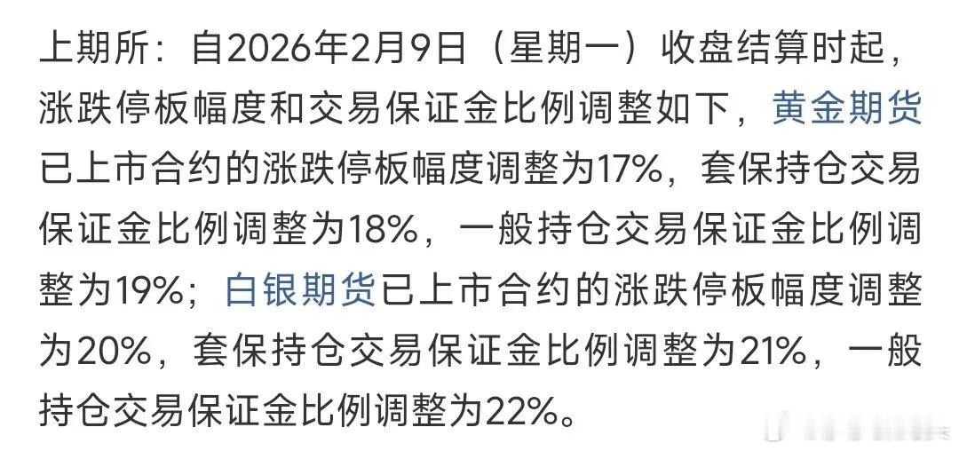 黄金交易保证金一调再调，贵金属再遭利空消息为了抑制黄金，白银的炒作，上期所也是操