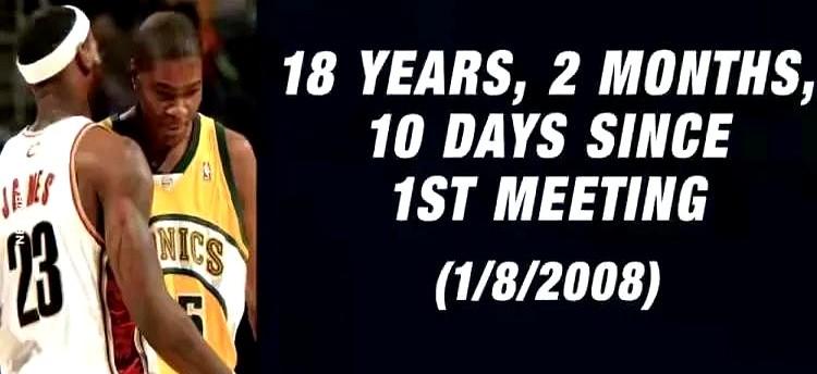 别再说什么懦夫君王了，那都是扯淡。詹姆斯和杜兰特交手46次，根本不是一边倒。