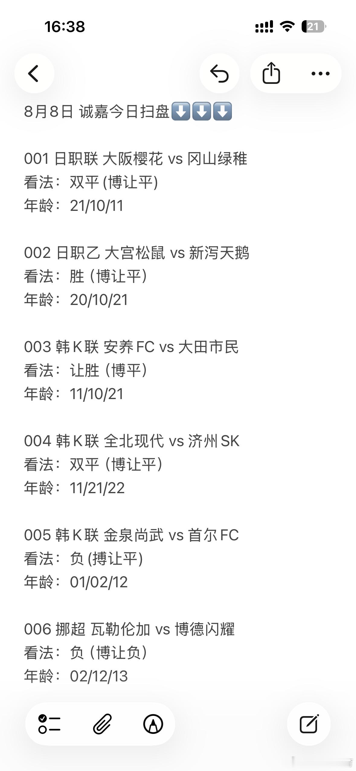 8月8日诚佳早场扫盘日职联大阪樱花vs冈山绿稚看法：双屏(博让屏)年龄：2