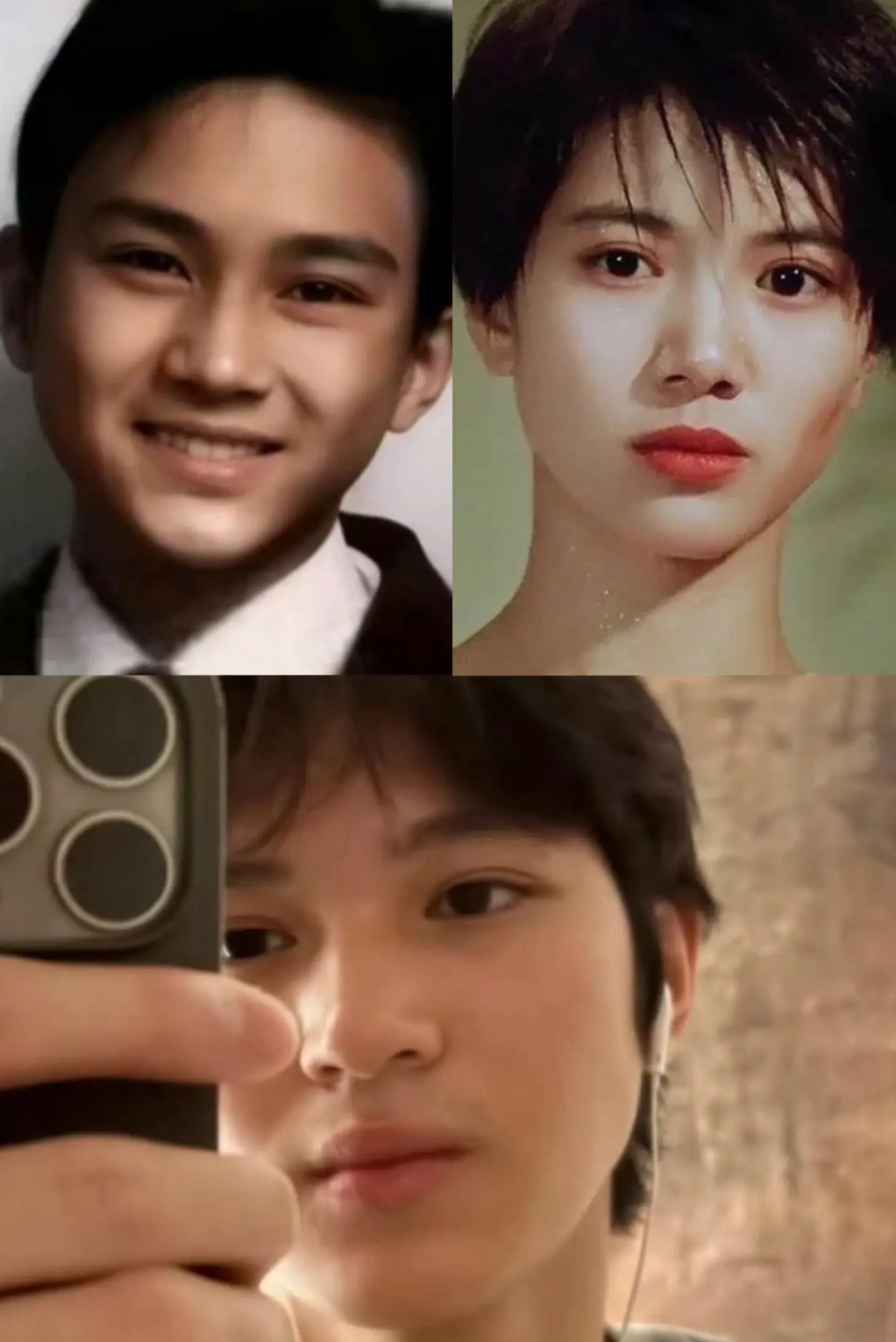 对基因起了敬意…不愧是他俩的儿子啊越长越帅啊，尤其更像爸妈年轻时的样子，感觉眉眼