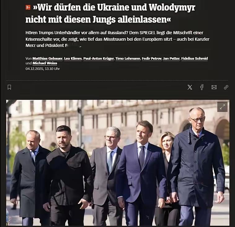 【虚情假意】​德国《明镜》杂志指出，多个欧洲国家的领导人向乌克兰总统泽连斯基发