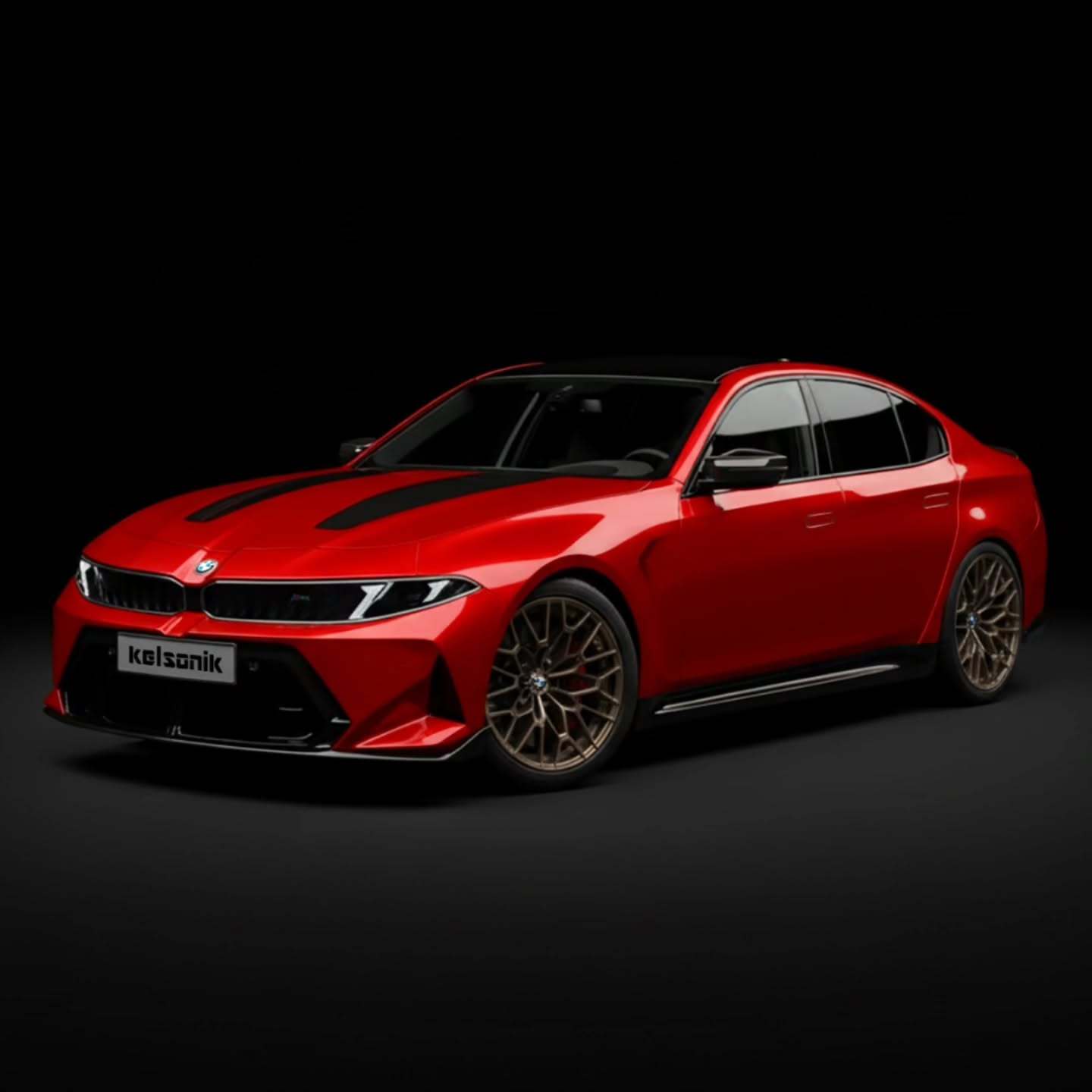 新世代M3燃油版，代号G84，红色渲染图更有感觉bmwsky宝马