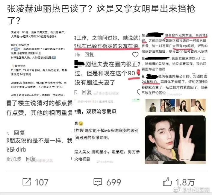 网传迪丽热巴张凌赫谈恋爱我是不能接受的