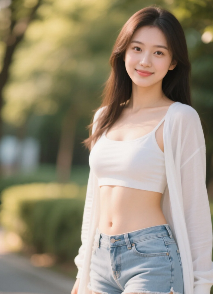 她静静坐着，似一幅缓缓展开的画卷