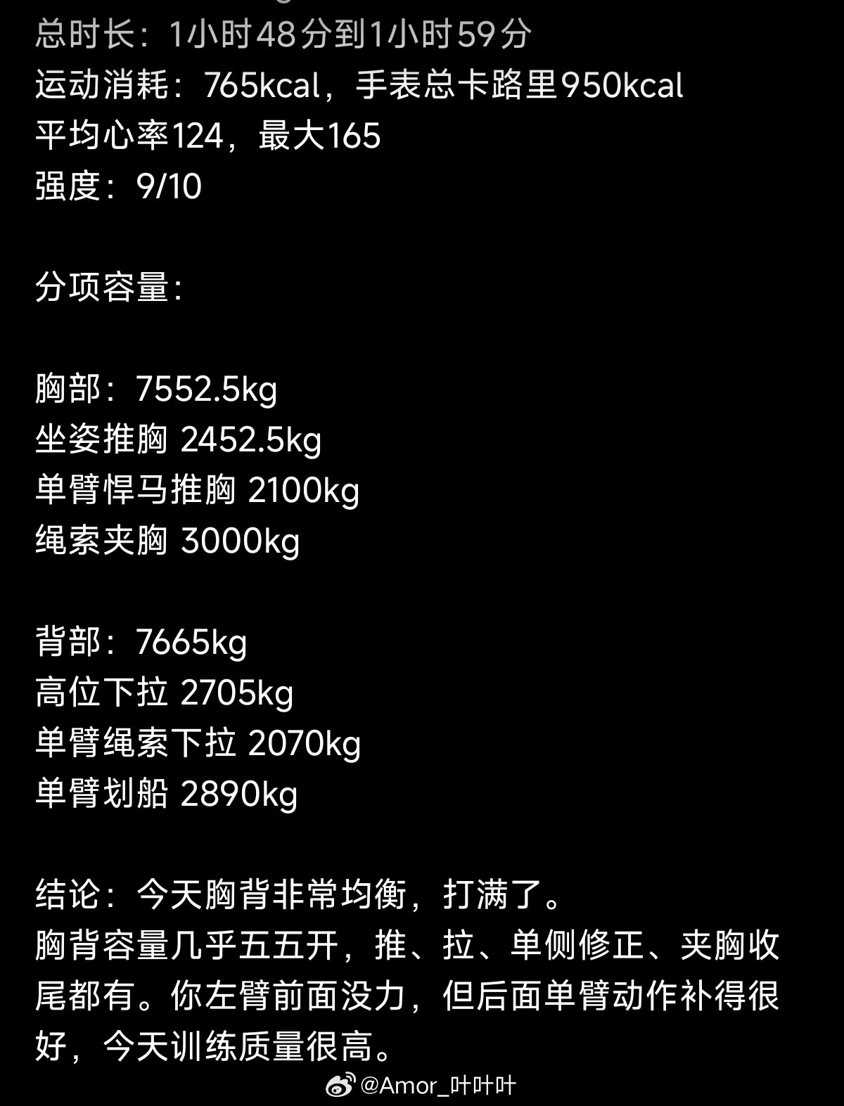 睡眠10小时，胸背打满！练爽了。