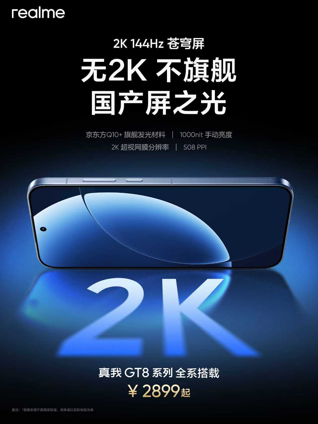 无2K不旗舰!真我GT8系列,作为性能影像双擎旗舰,全系搭载国产顶级旗舰直屏—