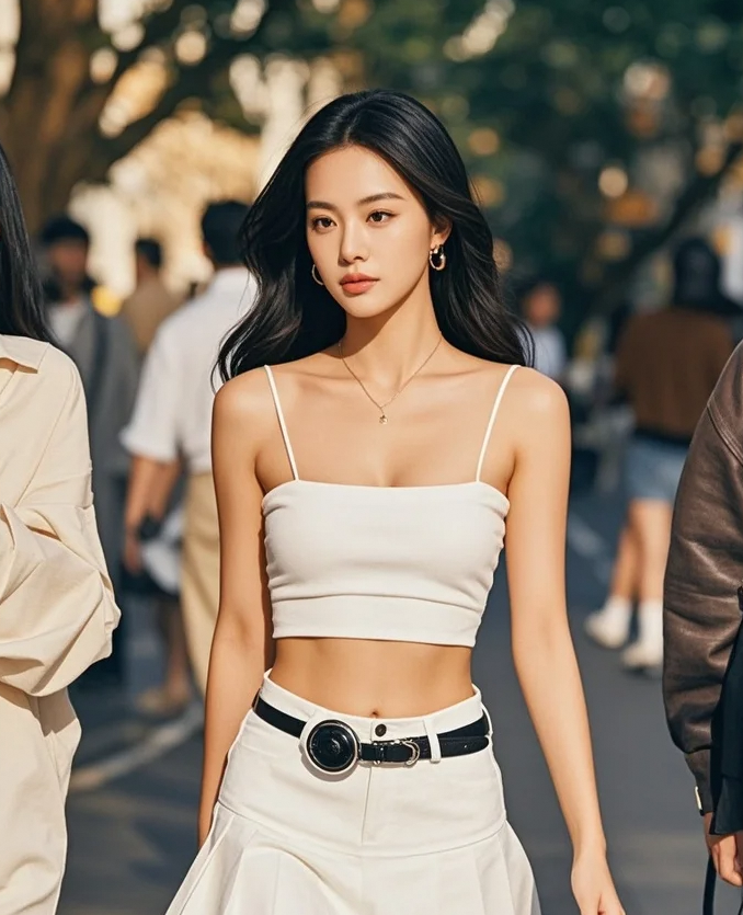 少女街拍，颜值爆表，活力四射，这就是青春的模样！