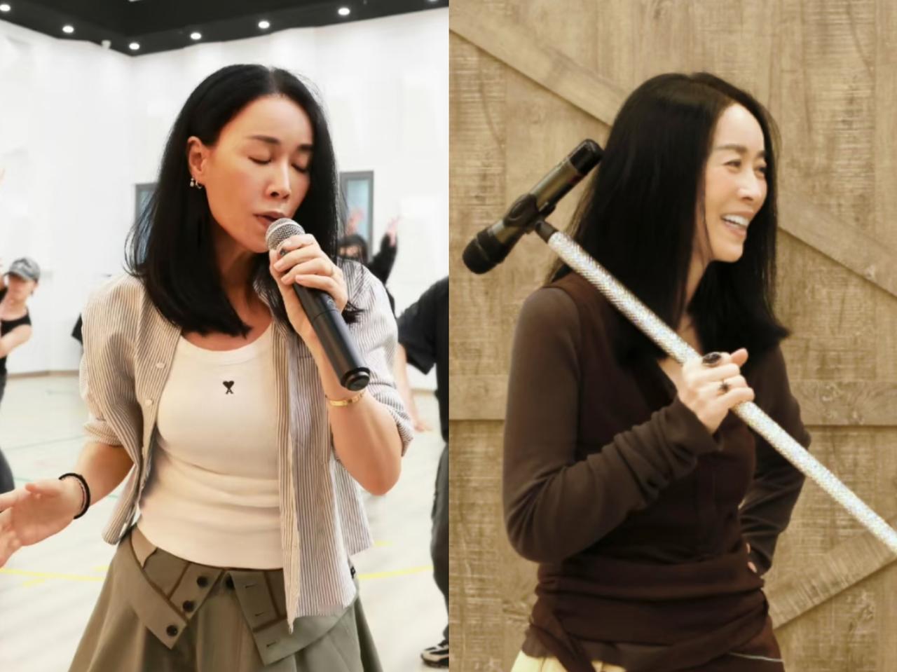 内娱我搞不懂的人，就是那英了，明明已经58岁了，别人五十多退休，她五十多撸铁