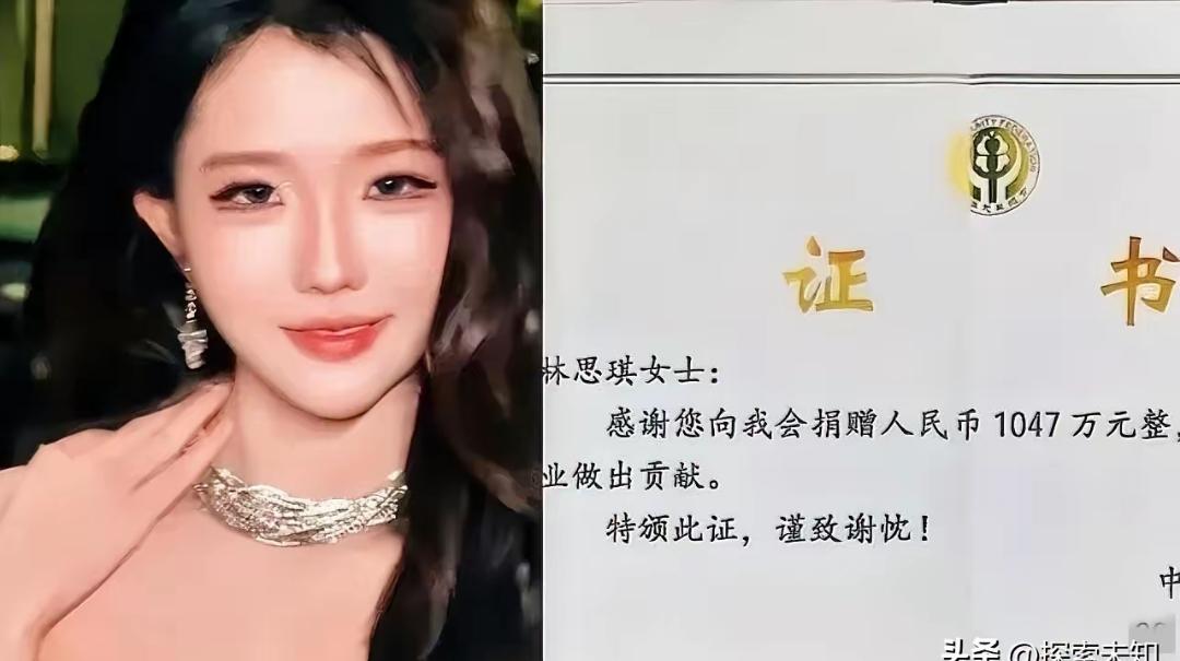 林思琪是一个有290万粉丝的网红，她最近捐了1000多万的款，但是被扒出来，其中