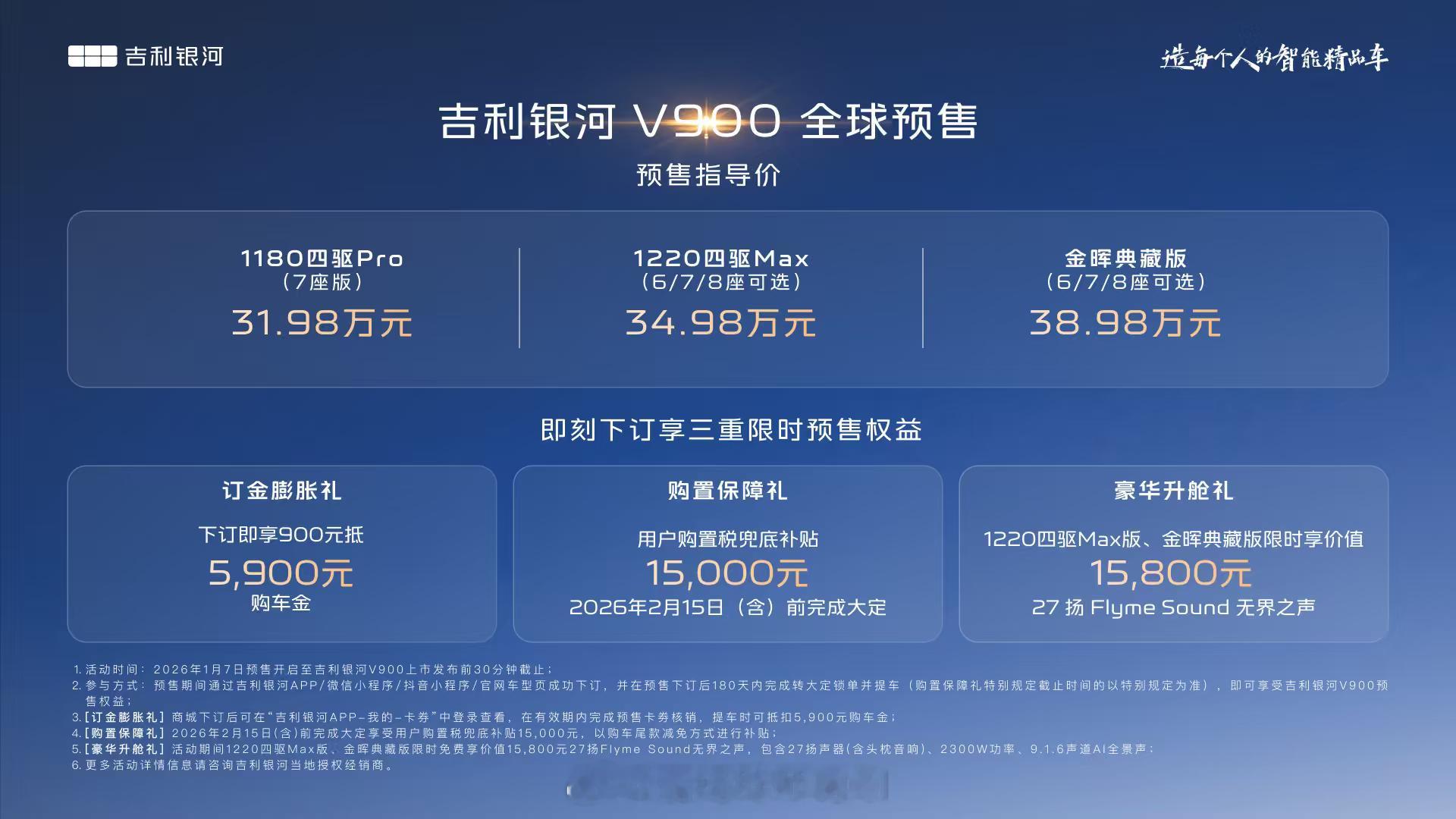 试了吉利银河V900，空间和底盘是亮点，空间是大到变态，第三排真的可以跷二郎腿，