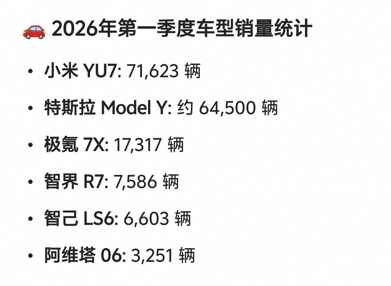 24年底，国内推出一堆20多万的纯电SUV，对标特斯拉modelY，史称7大派围