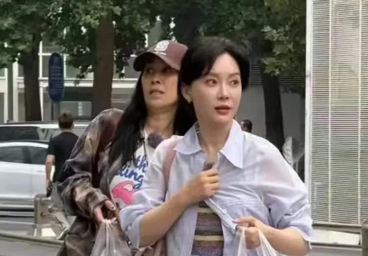 网友偶遇那英，头发毛糙面黄驼背，探头探脑，酷似捡废品的大妈。只见她与女演员陈数一