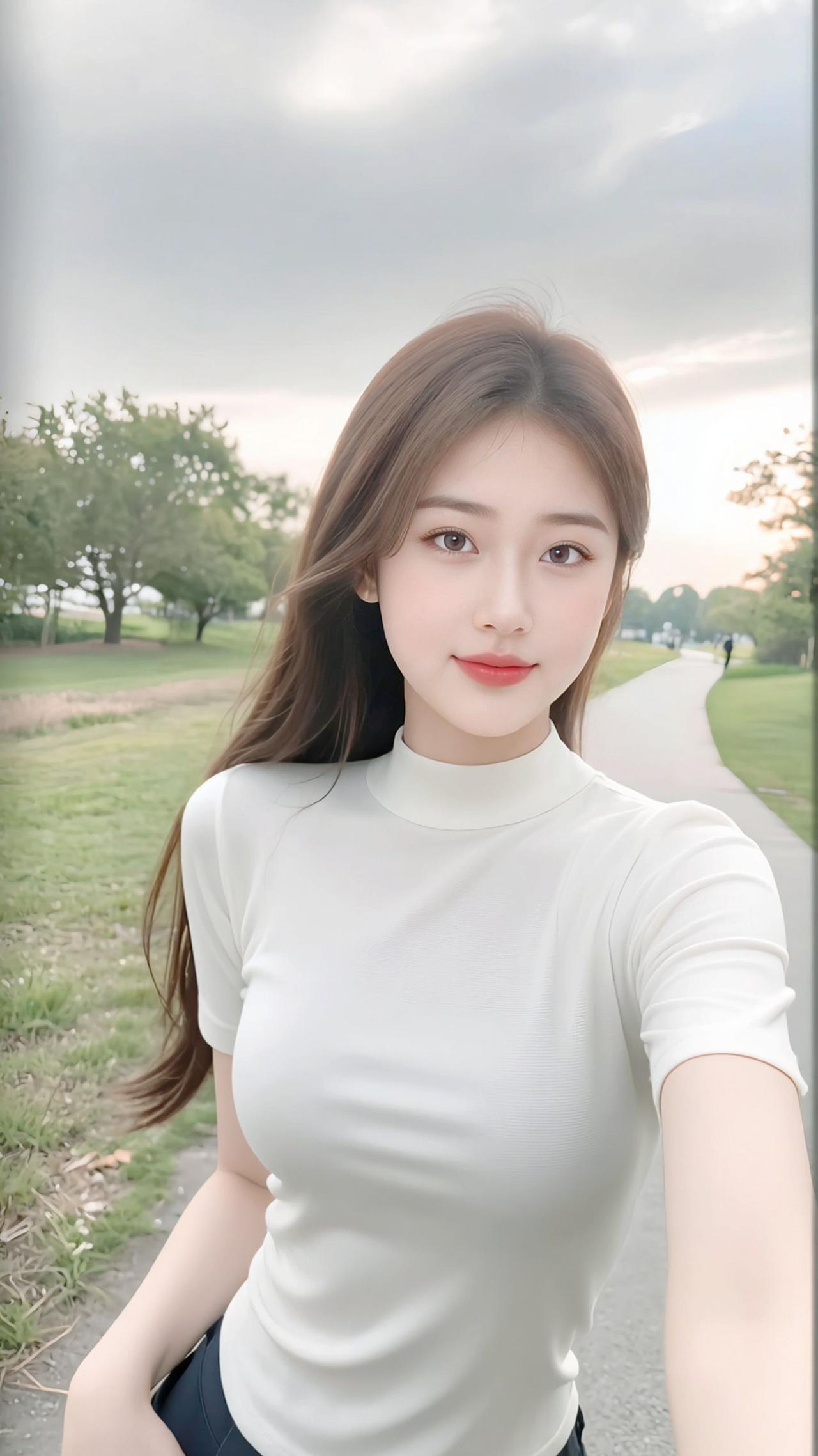 清纯甜美气质穿搭耐看型小姐姐微胖女生