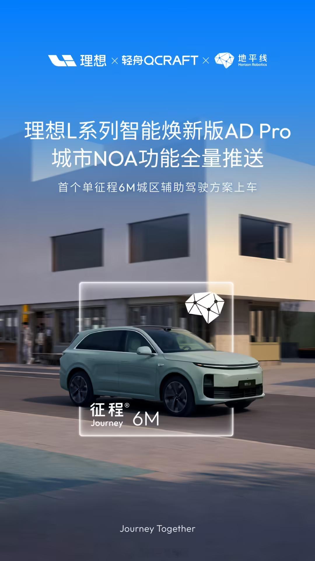理想汽车理想刚刚推送了ADPro4.0版本。首个基于地平线单征程6M