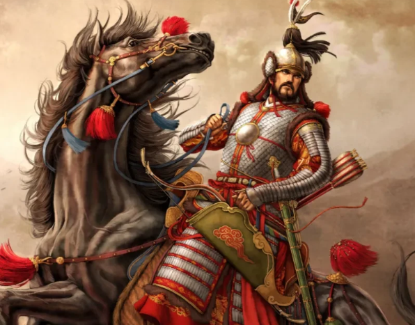 1622年，西平堡之战，罗一贯与5万八旗精锐厮杀。罗一贯精疲力竭，对着京城方向跪