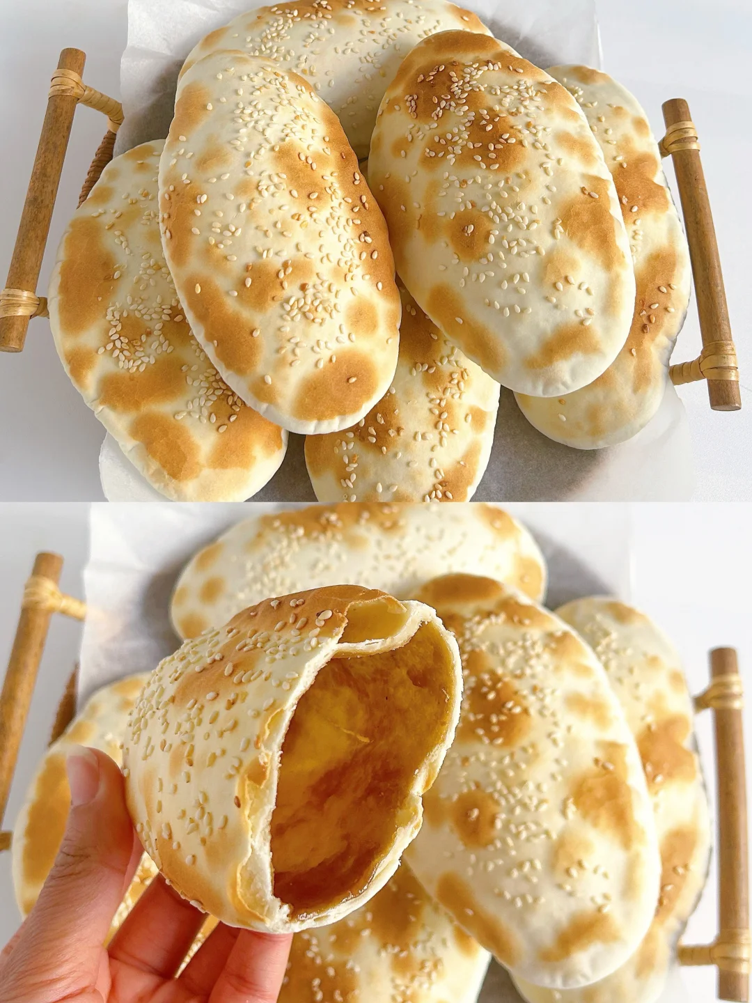 免发酵‼️只用面粉+糖就能做的空心红糖饼