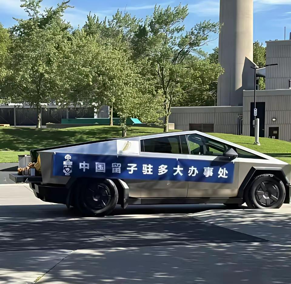 这是谁家的少爷，又或者是谁家的小姐，从车两边的标语也看不出来到底是男的还是女的，