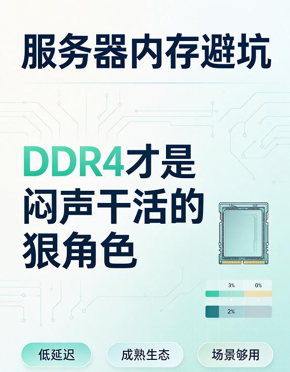 服务器内存避坑：DDR4才是闷声干活的狠角色说真的，最近看存储市场的报价我人都