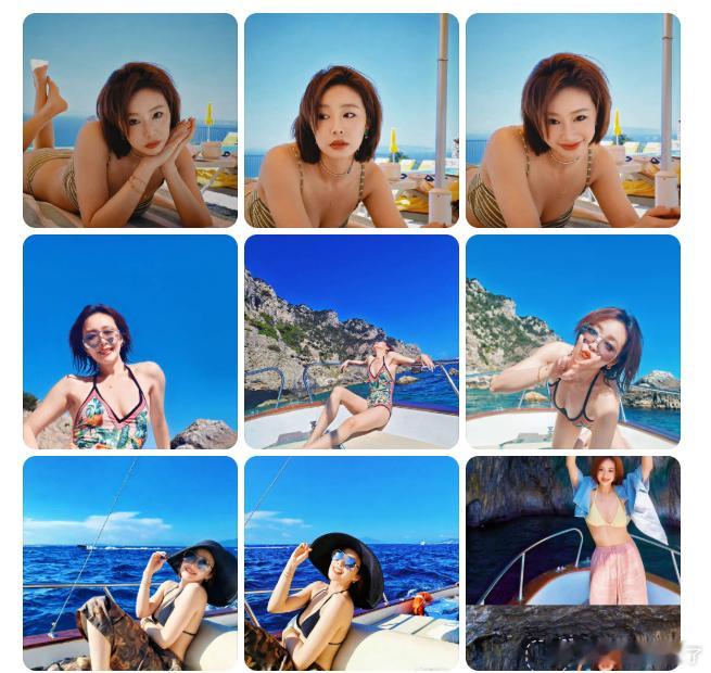 高叶这组意大利南部夏日旅照，核心是健康熟女身材+松弛度假感+大嫂气场延续