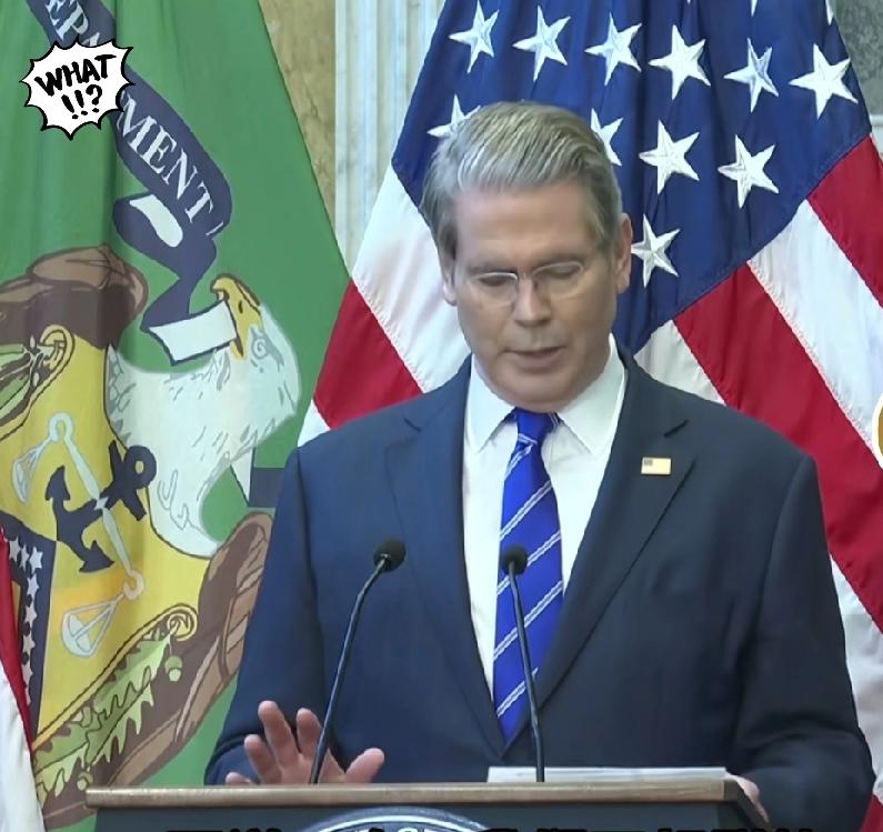 快讯！快讯！美国财政部长表示据央视新闻等媒体报道，美国财政部长贝森特在11